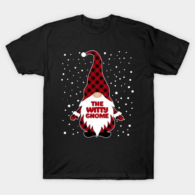 The Witty Gnome Matching Family Christmas Pajama T-Shirt by Hancy